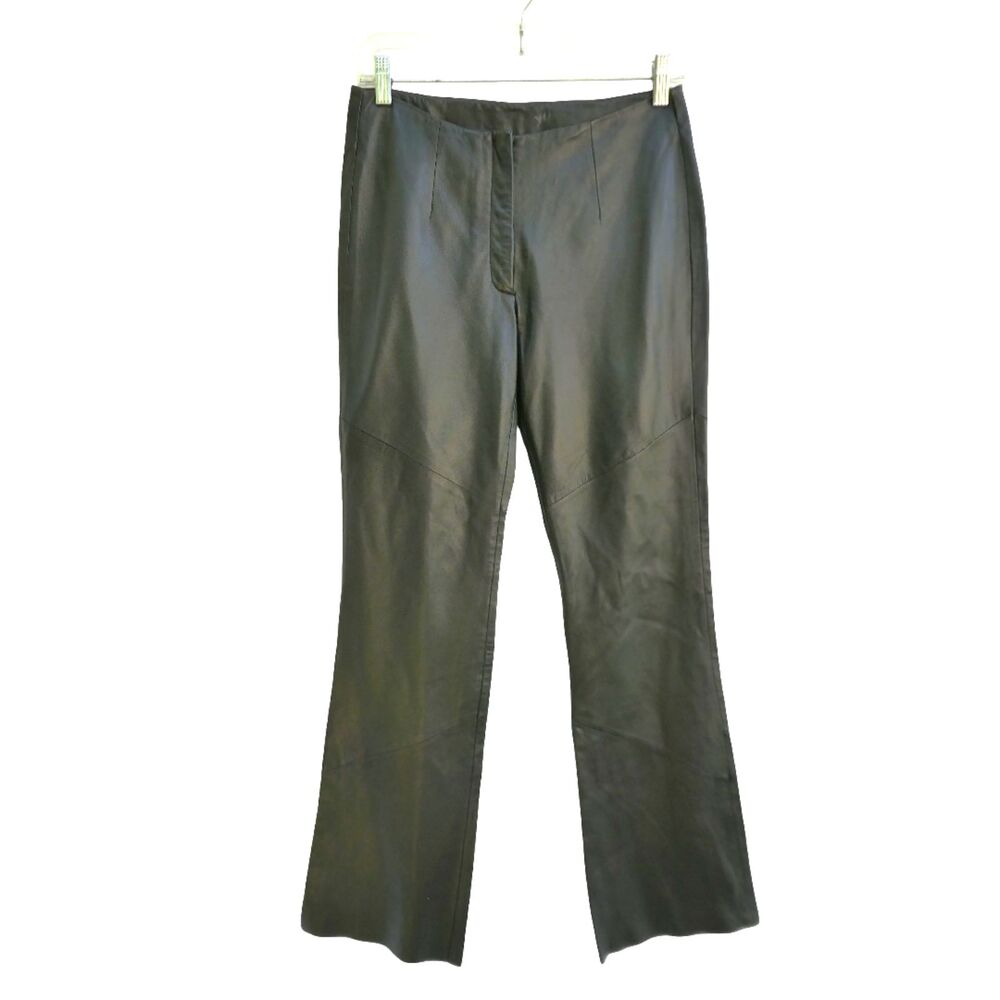 28x31.5 Vintage Wilsons Pelle Studio Black Leather Pants Bootcut Mid Rise Soft